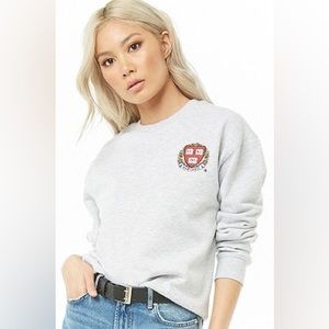 Forever 21 Harvard Crew Neck Sweatshirt